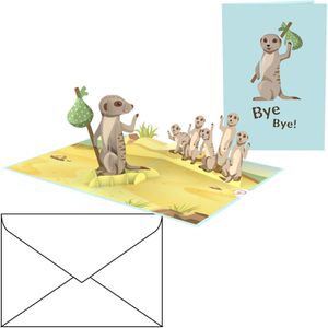 papercrush Grußkarten 3D Abschied Machs Gut, 120 x 175mm, Pop-Up Karte, mit Umschlag