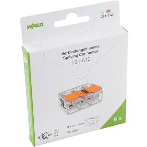 Produktbild für Verbindungsklemme Wago Compact, 221-613/995-008, 3 Leiter