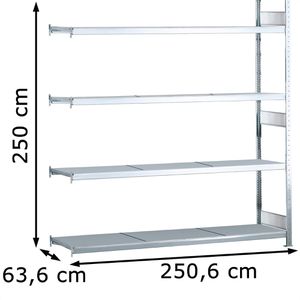 Produktbild für Anbauregal Schulte 15615, 4 Metallböden