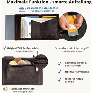 Produktbild für Kreditkartenetui SecWal Echt Leder, dunkelbraun, für 10 Karten