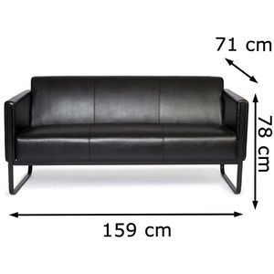Produktbild für Sofa hJh-OFFICE BALI BLACK, 713309