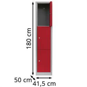 Produktbild für Schließfachschrank Lüllmann 523314, rot