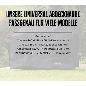 Produktbild für Grillabdeckung Grillfürst 19-013, aus Gewebematerial, schwarz