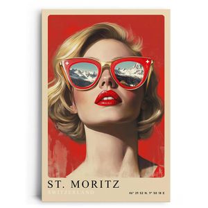 Produktbild für Wandbild Sinus-Art St. Moritz Kunst Alpen