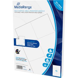Produktbild für Universaletiketten MediaRange MRINK144, weiß