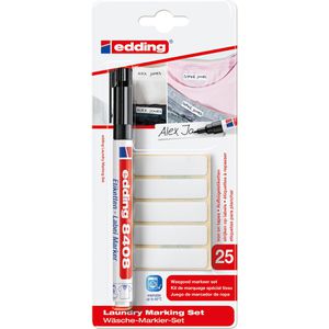 Wäschemarker Edding 8408 Markier-Set, schnelltrocknend schwarz