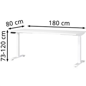 Produktbild für Schreibtisch Germania Mailand, 7909-84, weiß / weiß