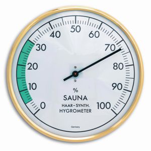 TFA Saunathermometer 40.1012 analog, Metall, mit Hygrometer, Ø 162mm