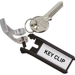 Durable Schlüsselanhänger Key Clip 1957-00, aufklappbar, Kunststoff, farbig  sortiert, 6 Stück – Böttcher AG