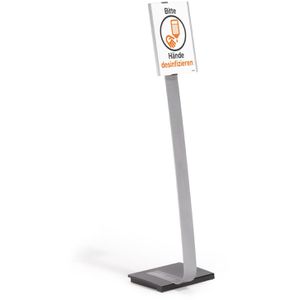 Produktbild für Infoständer Durable 4812-23 aus Aluminium, silber, A4