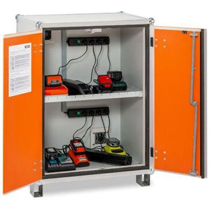Akku-Ladeschrank CEMO Premium 8/10, mit 8 Steckdosen