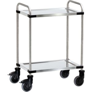 Produktbild für Servierwagen Fetra 5036, silber, aus Edelstahl