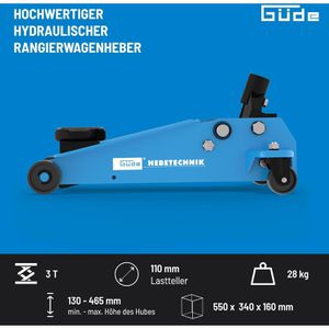 Produktbild für Rangierwagenheber Güde GRH 3/470, 18038, aus Stahl