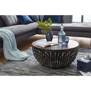 Produktbild für Couchtisch Wohnling Nisha, WL5.547, aus Holz / Metall, braun