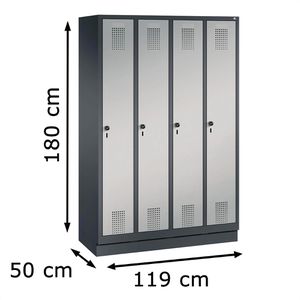 Produktbild für Spind CP-Möbel Evolo S3000, weißaluminium