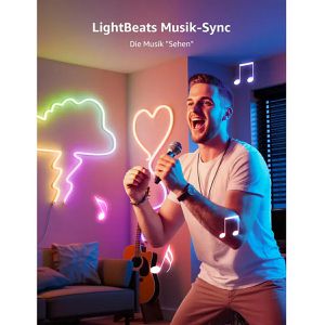 Produktbild für Lichtschlauch Lepro N1 Smart KI, LED, weiß + farbig