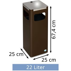 Produktbild für Mülleimer VAR WSG 25R, 2170, braun
