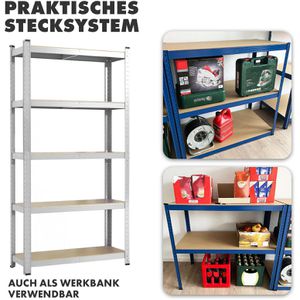 Produktbild für Schwerlastregal Karat Lakota, 5 Holzböden