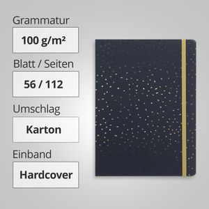 Produktbild für Notizbuch Filofax Confetti Charcoal, 115117, Karton Hardcover