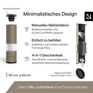 Produktbild für Geschenkset LARS-NYSØM Lagom Gewürzmühlen, taupe / beige