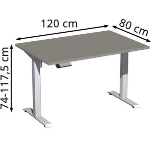 Produktbild für Schreibtisch Geramöbel Elevate Home, onyx / silber