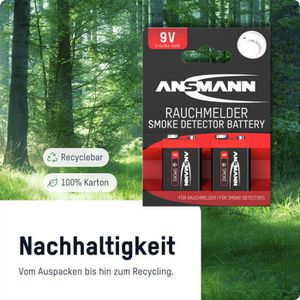 Produktbild für Batterien Ansmann Rauchmelder, Alkaline