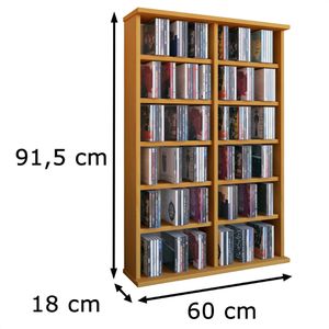 Produktbild für CD-Regal VCM Ronul, 50443, buche