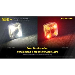 Produktbild für Stirnlampe Nitecore NU05 V2 LED, wiederaufladbar