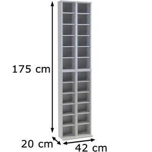 Produktbild für CD-Regal VCM Almera, 906079, weiß