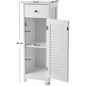 Produktbild für Badschrank Vasagle BBC43WT, mit 4 Füßen, weiß
