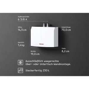 Produktbild für Durchlauferhitzer STIEBEL-ELTRON Mini DNM 3, 185411, drucklos