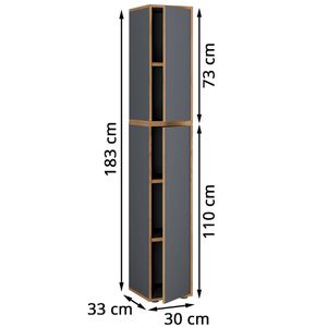 Produktbild für Aktenschrank VCM Salia 5-Fach 920800, aus Holz