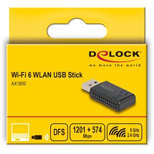 Produktbild für WLAN-Adapter DeLock AX1800, 12772, USB 3.0