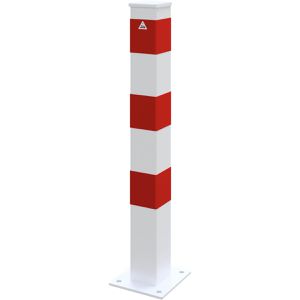 Produktbild für Absperrpfosten Schake 40100PB+2, 2 Ösen, rot/weiß, aus Metall