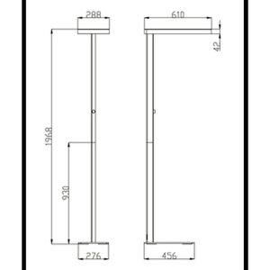 Produktbild für Stehlampe Dotlux Assist, LED, silber, 197 cm
