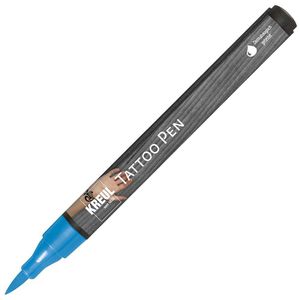 Kreul Tattoostift Tattoo Pen, 62102, blau, Pinselspitze