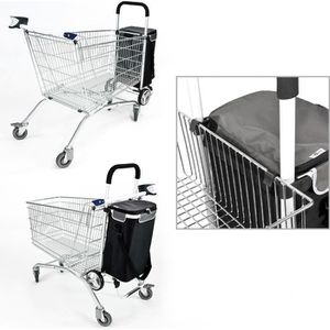 Produktbild für Einkaufstrolley Bremermann Brinkum, schwarz, klappbar
