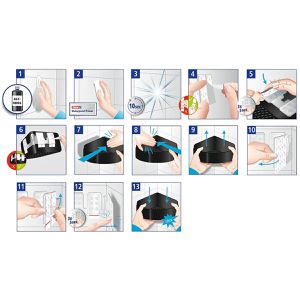Produktbild für Duschablage Tesa Lavaa M Duschkorb, schwarz matt