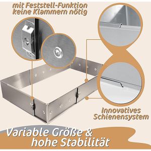 Produktbild für Backrahmen 4smile Vulcano, mit Schrauben, aus Edelstahl