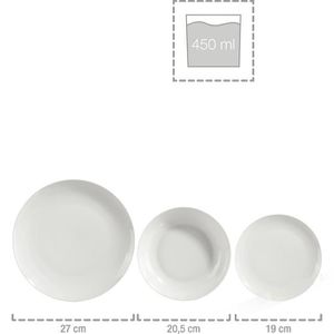 Produktbild für Tafelservice Sänger New Port 208270 Porzellan weiß