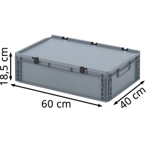 Produktbild für Eurobox AUER ED 64/17 HG, grau, 35 Liter