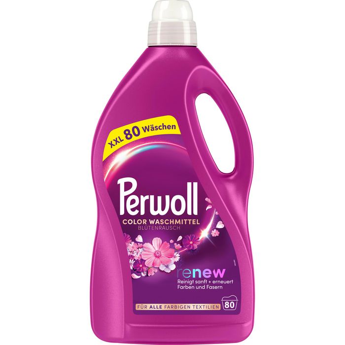 Perwoll Waschmittel Renew Color Blütenrausch, XXL, flüssig, 4 Liter, Waschladungen 80 – Böttcher AG