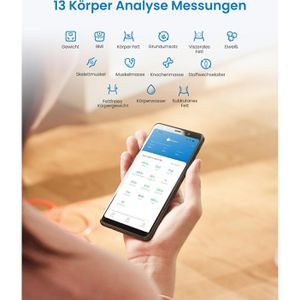 Produktbild für Personenwaage RENPHO Elis Solar 2, A020-BK, App-fähig, schwarz
