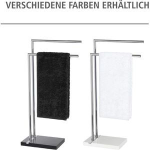 Produktbild für Handtuchhalter Wenko Noble Black 20461100, silber