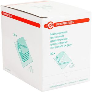 Produktbild für Mullkompressen Nobamed 712513, aus Baumwolle, steril
