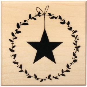 Produktbild für Motivstempel Rayher 29217000 Blätterkranz, aus Holz