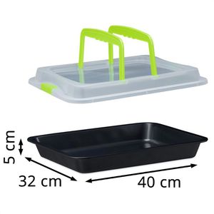 Produktbild für Backblech Relaxdays 10024300-53 3in1 grün/schwarz Carbon-Stahl