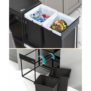 Produktbild für Einbaumülleimer Songmics LTB951B01