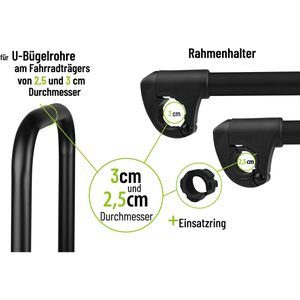 Produktbild für Rahmenhalter EUFAB Strap 11653, für Fahrradträger mit Schloss