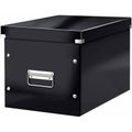 Aufbewahrungsbox Leitz 6108-00-95 Click&Store Cube 35,7Liter, Pappe, schwarz, A4, 32 x 36 x 31cm